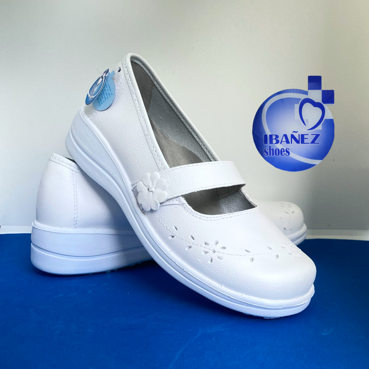 En Cuero Blanco Zapatos Para Enfermeria Hombre De Cuero Blanco